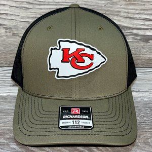 Kansas City Chiefs 3D Patch Snapback Trucker Hat- Loden/ Black